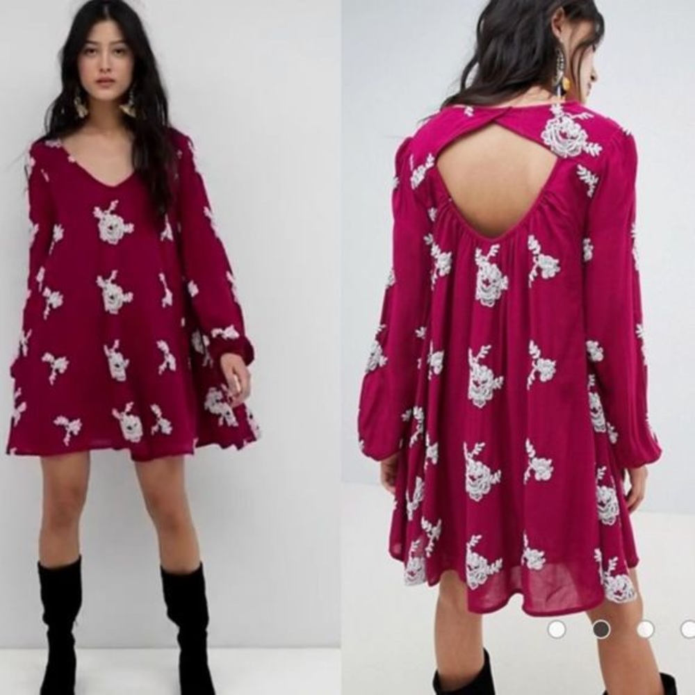 Free People | Emma Embroidered Swing Dress - Picture 1 of 8